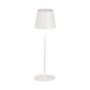 Balta LED galda lampa ar metāla abažūru (augstums 36,5 cm) Viletto – Fischer & Honsel