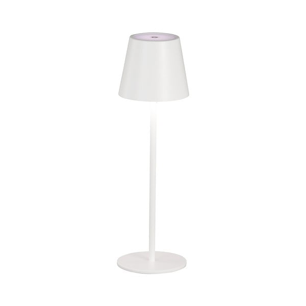 Balta LED galda lampa ar metāla abažūru (augstums 36,5 cm) Viletto – Fischer & Honsel