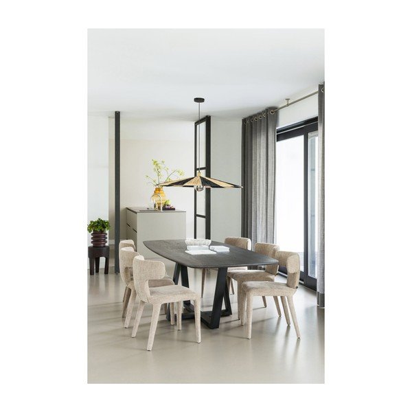 Ēdamgalds ar ozola masīvkoka galda virsmu 100x220 cm Tablo – WOOOD-image-1