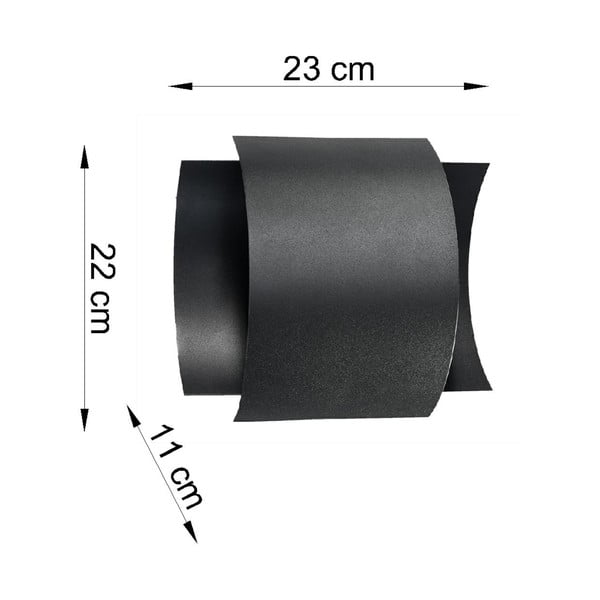 Melna sienas lampa Sollux Forgmi-image-2