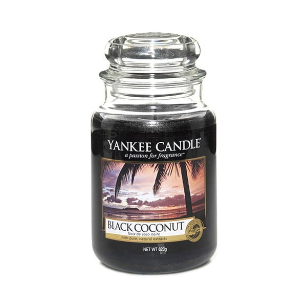 Yankee Candle Black Coconut, degšanas laiks 110 - 150 stundas