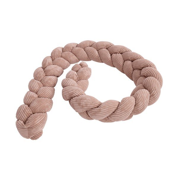 Rozā velveta bērnu gultiņas apmalīte 300 cm – Meowbaby