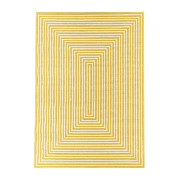 Dzeltens āra paklājs Floorita Braid, 133 x 190 cm