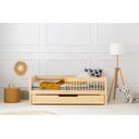 Dabīga toņa izvelkama bērnu gulta ar veļas kasti un redelēm 120x200 cm CPW – Adeko