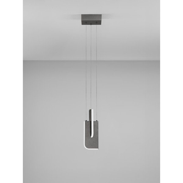 Gaiši pelēka metāla LED piekaramā lampa ar regulējamu spilgtumu Totem – Nova Luce-image-4