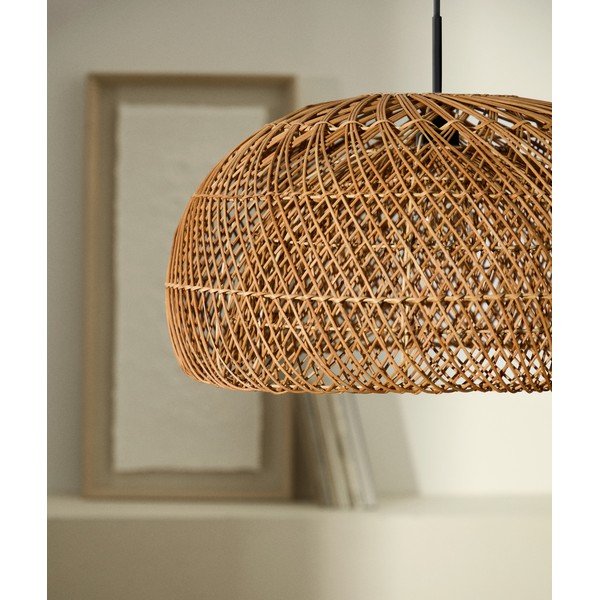 Dabīga toņa rotangpalmas abažūrs ø 60 cm Isora – Kave Home-image-2