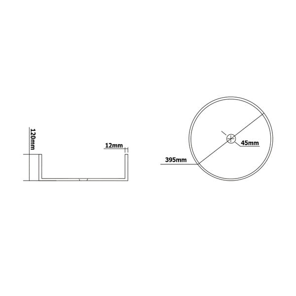 Melna stikla apaļa izlietne ø 39,5 cm Maragua – Sapho-image-3