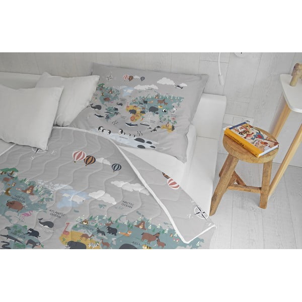 Stepēts segas un spilvendrānas komplekts no kokvilnas satīna 140x200 cm – Butter Kings-image-1