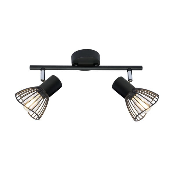 Melna griestu lampa ar metāla abažūru 39x8 cm Fly – Candellux Lighting