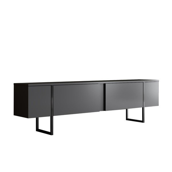 Antracīta pelēks TV galdiņš 180x30 cm Luxe – Kalune Design
