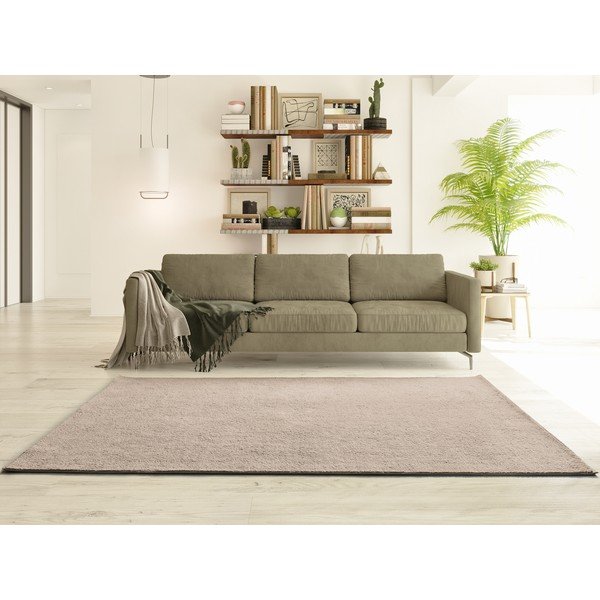 Bēšs mikrošķiedras paklājs 120x170 cm Coraline Liso – Universal-image-2