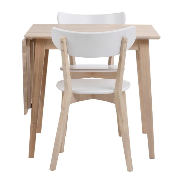 Izvelkams ēdamgalds no matēta, lakota ozolkoka Rowico Filippa, 80 x 80 cm-image-2