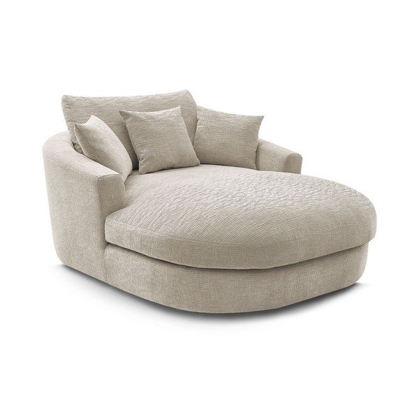 Bēšs atpūtas krēsls no šenila auduma Belem – Bobochic Paris