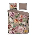 Pelēka/brūna divguļamā gultas veļa no kokvilnas satīna 240x220 cm Fiori – Descanso