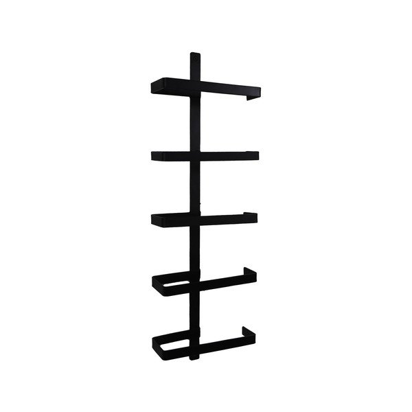 Melns sienas metāla vīna statīvs 5 pudelēm – HSM collection-image-2