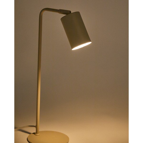 Bēša metāla galda lampa (augstums 49 cm) Manie – Kave Home-image-2