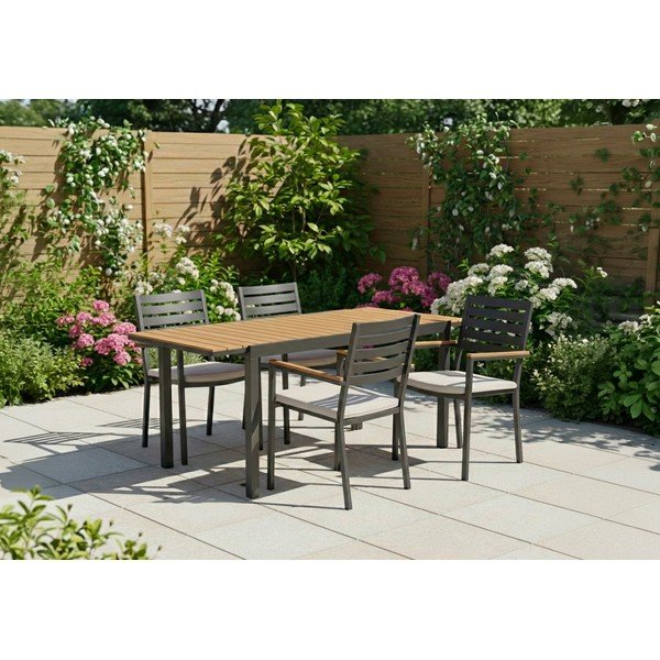 Antracīta pelēks metāla dārza krēsls Henna – Bizzotto-image-1