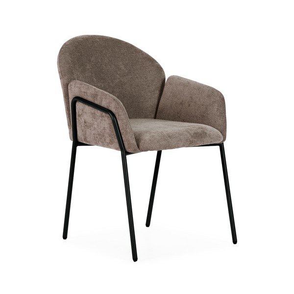 Persiku oranži polsterēti ēdamistabas krēsli (2 gab.) Aslin – MOME