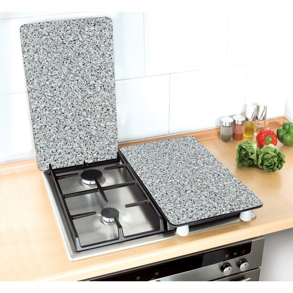 Stikla aizsargplāksnes plītij (2 gab.) Wenko Granite, 52 x 30 cm-image-3