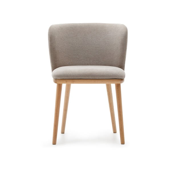 Gaiši brūns polsterēts ēdamistabas krēsls Ciselia – Kave Home-image-2