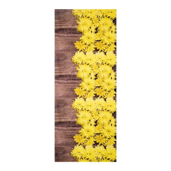 Webtappeti Dalie dzeltenbrūns augstas izturības paklājs, 58 x 140 cm