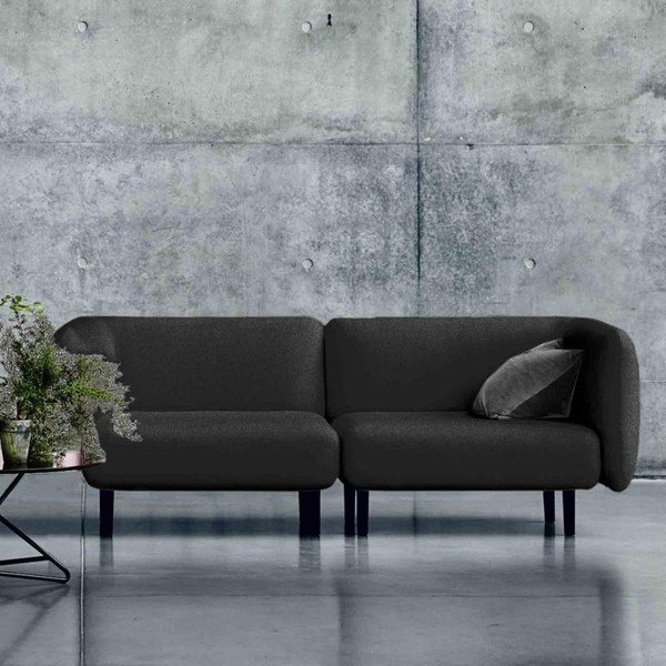 Antracīta pelēks dīvāns Softline Elle, 230 cm-image-1