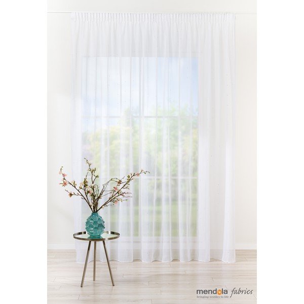 Balts dienas aizkars 140x260 cm Michelle – Mendola Fabrics-image-1
