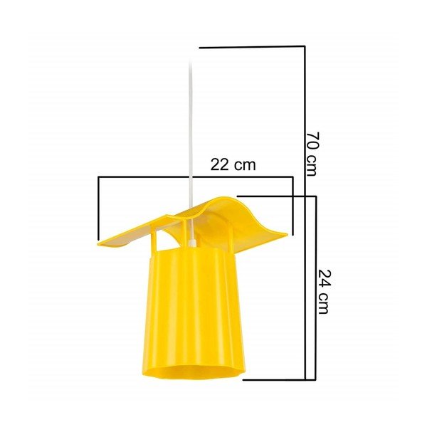 Dzeltena piekaramā āra lampa Homemania Decor Luciana-image-2