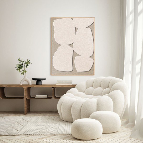 3D glezna ar rāmi/skaņas absorbējoša 90x120 cm Stone Path 1 – Malerifabrikken-image-1