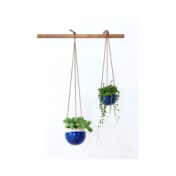 Zils piekaramais podiņš ar ādas Ladelle, ⌀ 10,8 cm-image-1