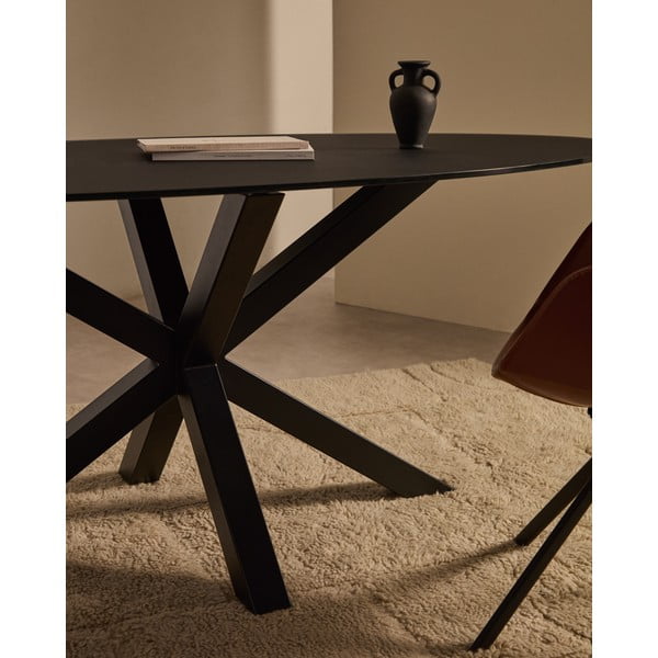 Ēdamgalds ar stikla galda virsmu 100x200 cm Argo – Kave Home-image-2