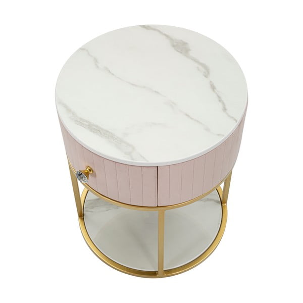 Gaiši rozā/zelta krāsas naktsskapītis Montpellier – Mauro Ferretti-image-3