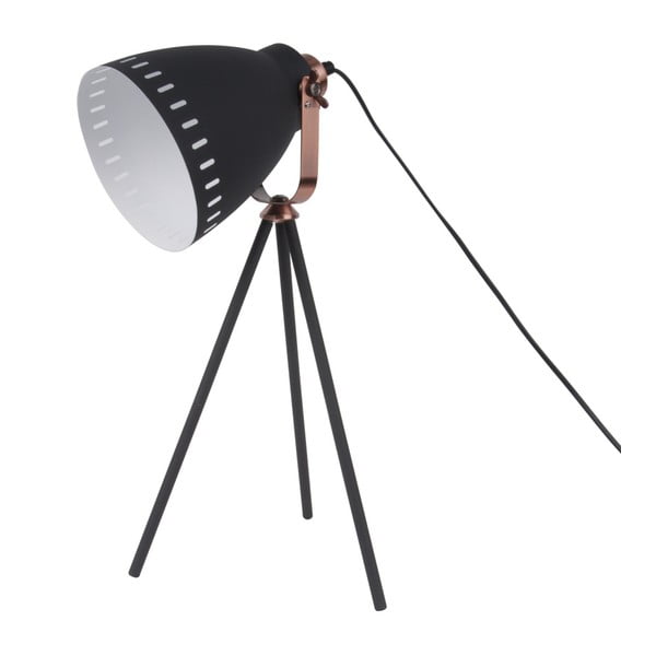 Melna galda lampa ar vara krāsas detaļām Leitmotiv Mingle