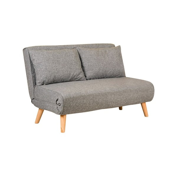 Pelēks izvelkamais dīvāns 120 cm Folde – Artie