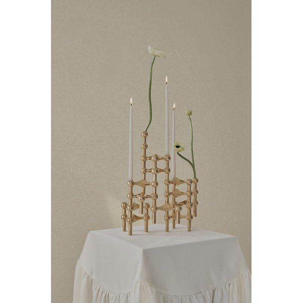 Misiņa krāsas metāla vāze (augstums 10 cm) Nagel – STOFF Nagel-image-1