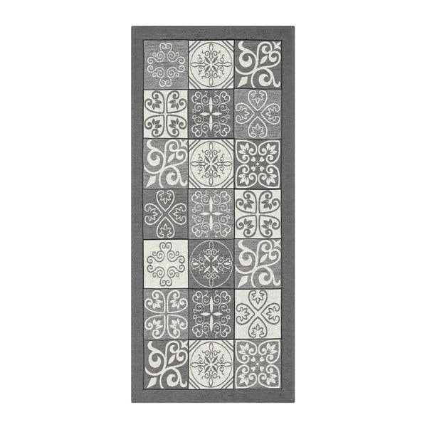 Pelēks paklājs Floorita Maiolica, 55 x 190 cm