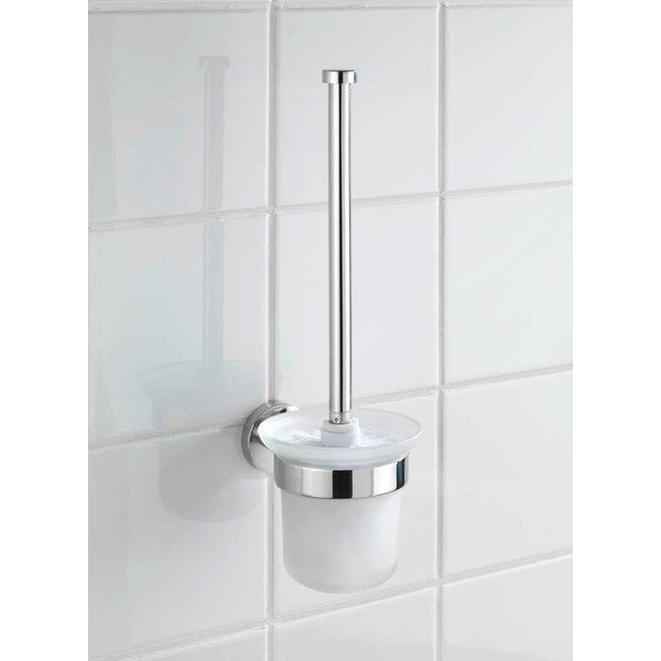 Spīdīgas sudraba krāsas stikla sienas tualetes birste Bosio – Wenko-image-1