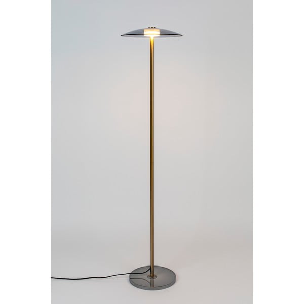 Pelēka/zelta krāsas LED stāvlampa ar regulējamu spilgtumu un stikla abažūru (augstums 132 cm) Float – Zuiver-image-4