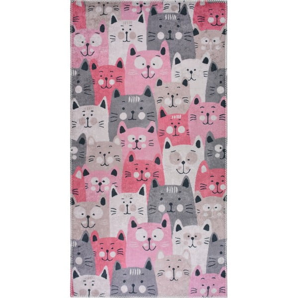 Rozā bērnu paklājs 160x230 cm Silly Cats – Vitaus