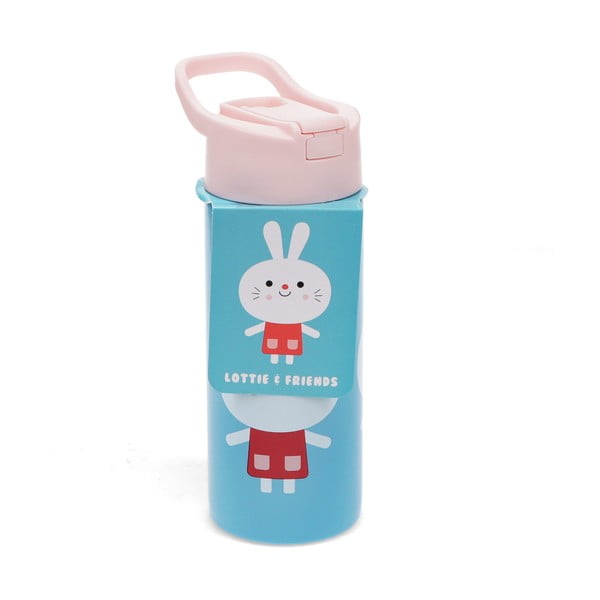 Gaiši zila nerūsējošā tērauda bērnu pudele 500 ml Lottie & Friends – Rex London-image-4