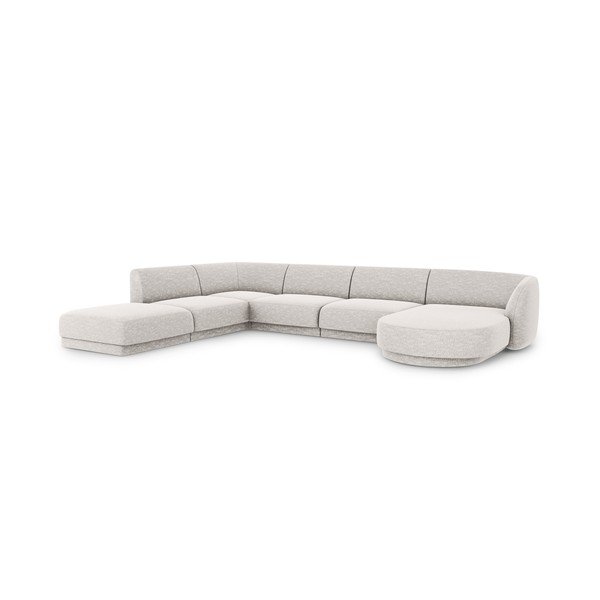 Gaiši pelēks stūra dīvāns (kreisais stūris) Miley – Micadoni Home-image-3