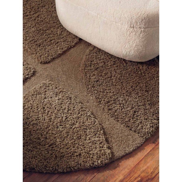 Brūns ar rokām darināts apaļš paklājs ø 160 cm Lambeth Jasper – Ted Baker-image-3