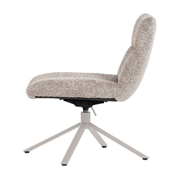 Gaiši pelēks grozāms atpūtas krēsls no buklē auduma Soren – WOOOD-image-3