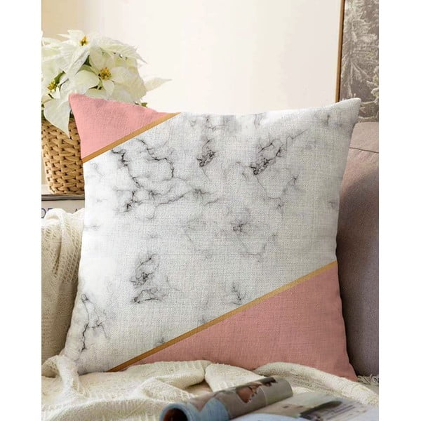 Spilvendrāna ar kokvilnas maisījumu Minimalist Cushion Covers Girly Marble, 55 x 55 cm