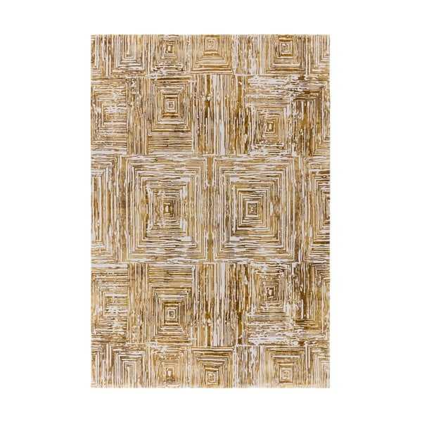 Zelta krāsas paklājs 120x170 cm Kuza Lines Gold – Asiatic Carpets