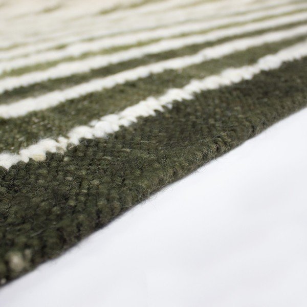 Zaļš ar rokām darināts paklājs no vilnas maisījuma 140x200 cm Boucle Frame – Flair Rugs-image-2