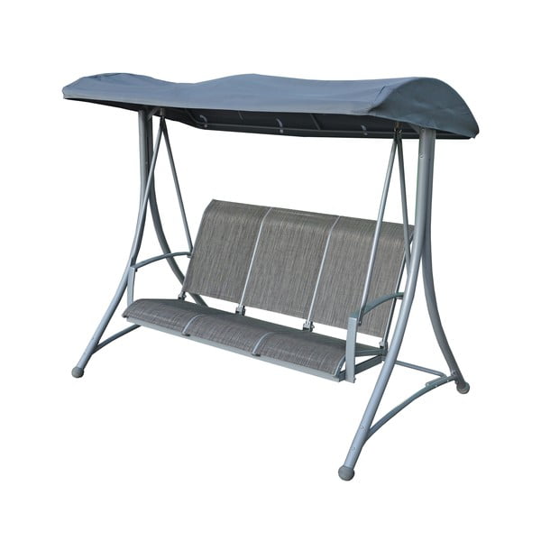 Pelēka metāla dārza šūpoles Hollywood – Rojaplast-image-1