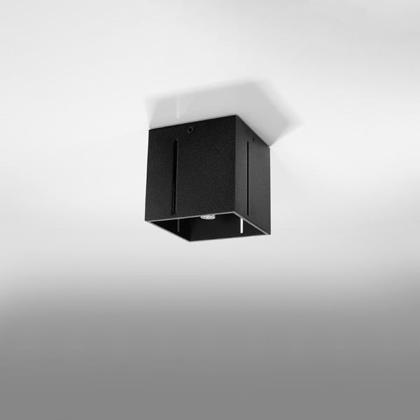 Melna griestu lampa ar metāla abažūru 10x10 cm Pax – Nice Lamps