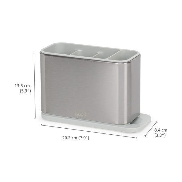 Sudraba krāsas metāla trauku žāvētājs galda piederumiem Surface – Joseph Joseph-image-4