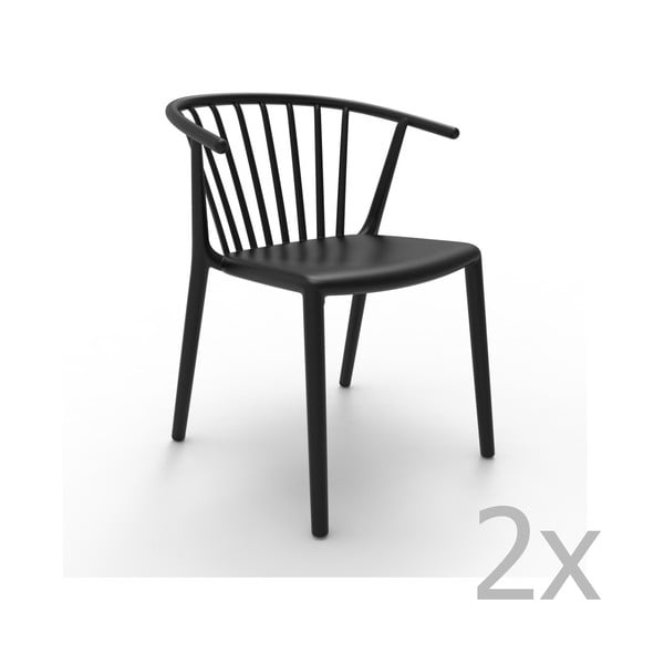 2 melnu ēdamistabas krēslu komplekts Resol Woody